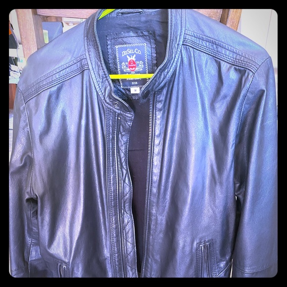 Diesel Co. Black Leather Jacket - Picture 1 of 5